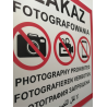 TABLICZKA ZAKAZ FOTOGRAFOWANIA - wersja 2