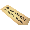 TABLICZKA ALUMINIUM ZŁOTE - wersja 4